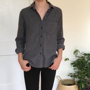 Madewell Flannel Gray Button-Up